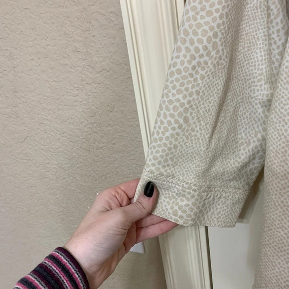 Denim&Co Animal Print Denim Jacket - Picture 2 of 6